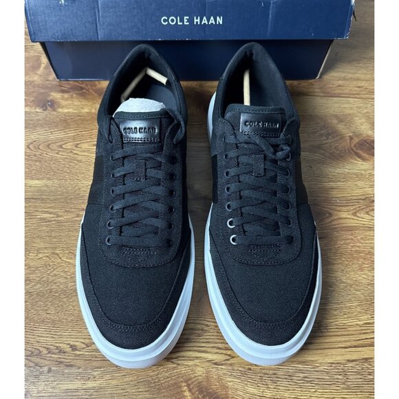 Cole Haan Grandpro Rally 2.0 Court Sneakers Mens 13M Black Canvas Lace Up Shoes - Picture 1 of 8
